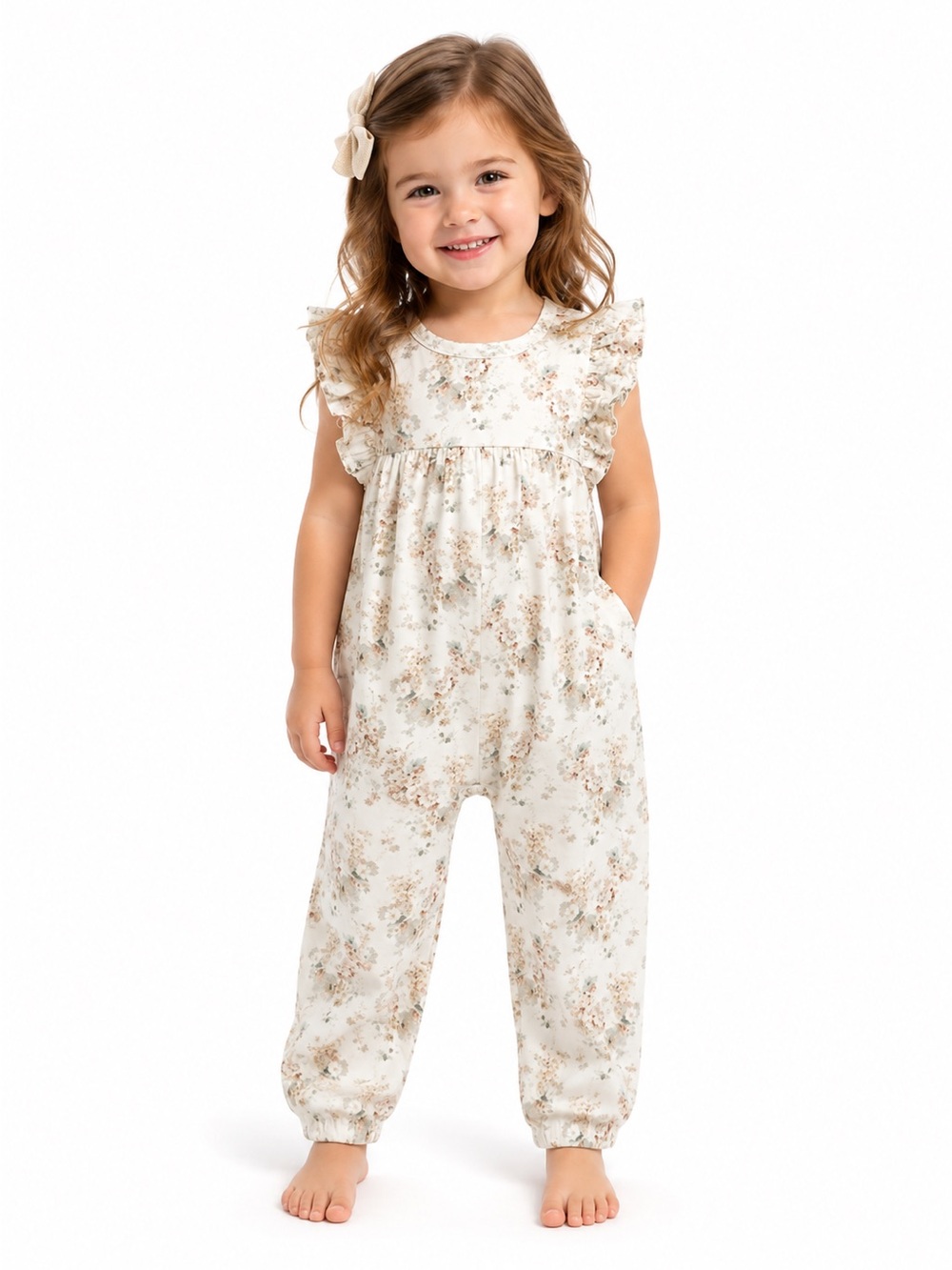 NWT Jamie Kay Sadie One Piece Esme Floral Ruffle Shoulder Romper